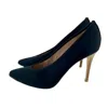Daniele Ancarani Women's Satin Pumps Pointed Toe Stiletto High Heels In Black In Black