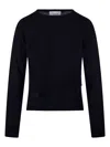 Daniele Fiesoli Asymmetric-hemline Wool Top In Blue