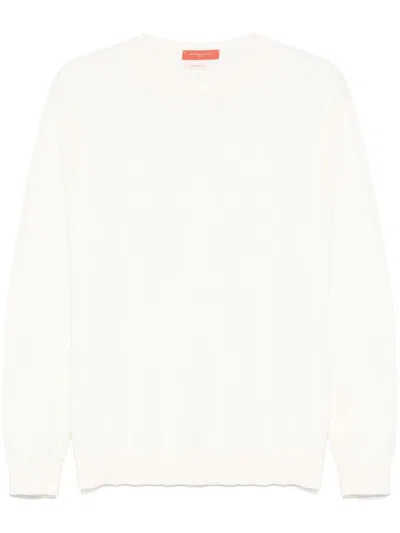 Daniele Fiesoli Beige Crew Neck Knitwear In Cotton