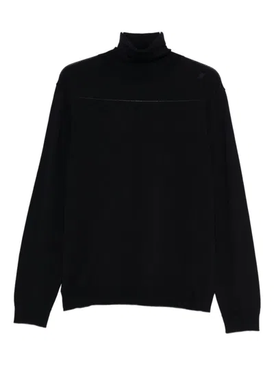 Daniele Fiesoli Blue Fine-knit Turtleneck Sweater