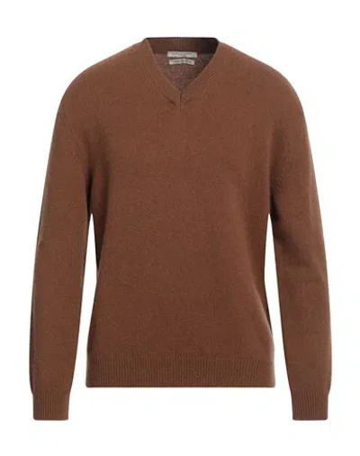 Daniele Fiesoli Cashmere Upcycled Man Sweater Camel Size M Cashmere In Beige