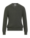 Daniele Fiesoli Cashmere Upcycled Man Sweater Military Green Size Xl Cashmere