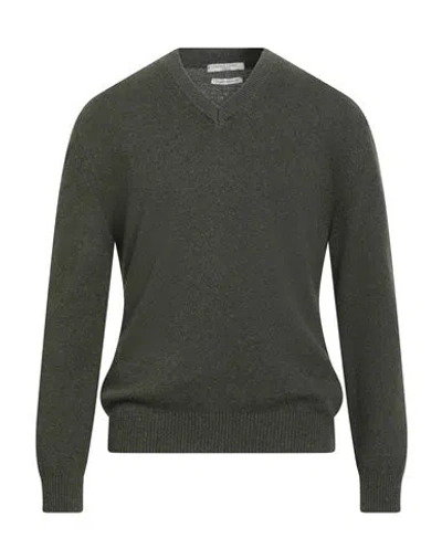 Daniele Fiesoli Cashmere Upcycled Man Sweater Military Green Size Xl Cashmere