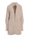 Daniele Fiesoli Collezione N_01 Woman Cardigan Beige Size M Baby Alpaca Wool, Polyamide, Elastane