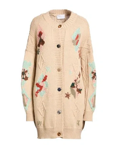 Daniele Fiesoli Collezione N_01 Woman Cardigan Beige Size S/m Wool, Alpaca Wool In Neutral