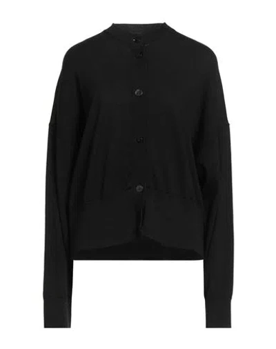 Daniele Fiesoli Collezione N_01 Woman Cardigan Black Size L Merino Wool