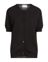 Daniele Fiesoli Collezione N_01 Woman Cardigan Black Size L Viscose, Polyamide