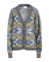 Daniele Fiesoli Collezione N_01 Woman Cardigan Blue Size S Mohair Wool, Polyamide, Merino Wool