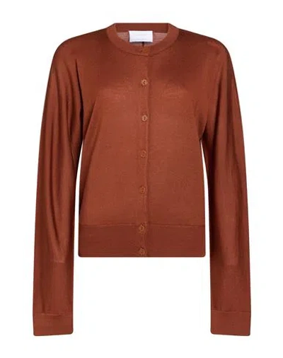 Daniele Fiesoli Collezione N_01 Woman Cardigan Brown Size L Merino Wool