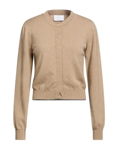 Daniele Fiesoli Collezione N_01 Woman Cardigan Camel Size L Cashmere In Brown