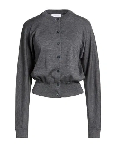 Daniele Fiesoli Collezione N_01 Woman Cardigan Grey Size L Merino Wool In Gray
