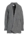Daniele Fiesoli Collezione N_01 Woman Cardigan Grey Size S Baby Alpaca Wool, Polyamide, Elastane
