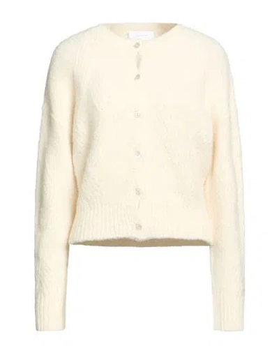 Daniele Fiesoli Collezione N_01 Woman Cardigan Ivory Size L Baby Alpaca Wool, Polyamide, Elastane In White