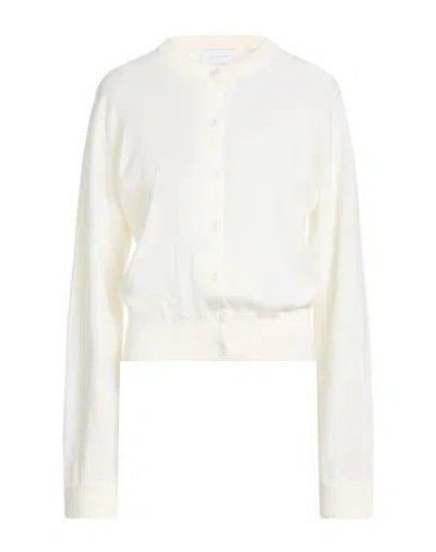 Daniele Fiesoli Collezione N_01 Woman Cardigan Ivory Size L Merino Wool In White