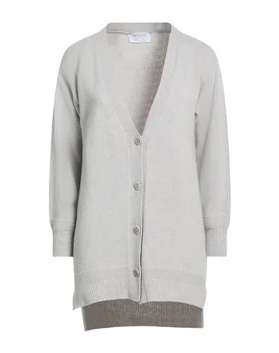 Daniele Fiesoli Collezione N_01 Woman Cardigan Light Grey Size M Merino Wool, Cashmere In Gray