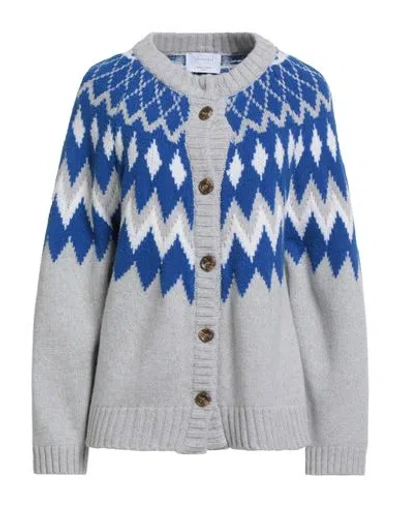 Daniele Fiesoli Collezione N_01 Woman Cardigan Light Grey Size S Merino Wool, Polyamide, Cashmere
