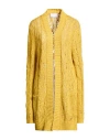 Daniele Fiesoli Collezione N_01 Woman Cardigan Marigold Size S Linen, Cotton, Polyamide In Yellow