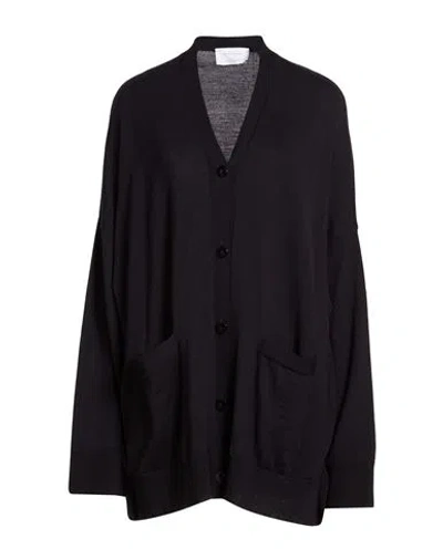 Daniele Fiesoli Collezione N_01 Woman Cardigan Navy Size S Merino Wool In Black