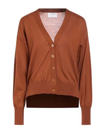 Daniele Fiesoli Collezione N_01 Woman Cardigan Tan Size M Merino Wool In Brown