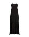 Daniele Fiesoli Collezione N_01 Woman Maxi Dress Black Size L Viscose, Silk In Black