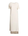 Daniele Fiesoli Collezione N_01 Woman Maxi Dress Cream Size L Cotton In Neutral
