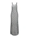 Daniele Fiesoli Collezione N_01 Woman Maxi Dress Lead Size L Organic Cotton, Polyamide In Black