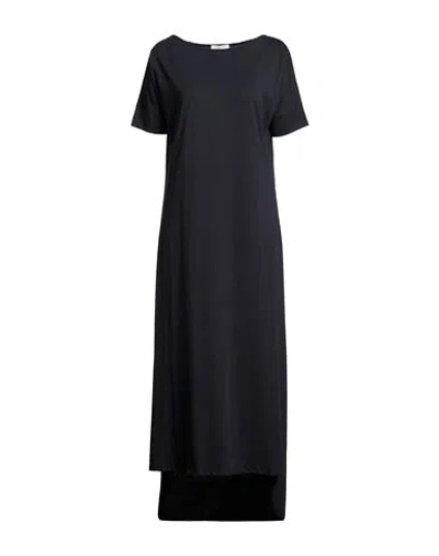 Daniele Fiesoli Collezione N_01 Woman Maxi Dress Midnight Blue Size L Cotton
