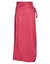 Daniele Fiesoli Collezione N_01 Woman Maxi Skirt Red Size S Linen In Pink