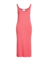 Daniele Fiesoli Collezione N_01 Woman Midi Dress Coral Size S Cotton In Pink