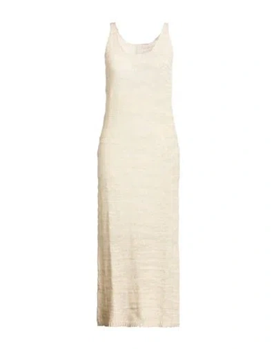 Daniele Fiesoli Collezione N_01 Woman Midi Dress Ivory Size S Linen, Polyamide In White