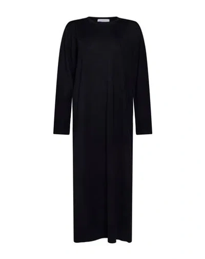 Daniele Fiesoli Collezione N_01 Woman Midi Dress Midnight Blue Size M Merino Wool In Black