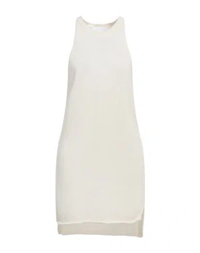 Daniele Fiesoli Collezione N_01 Woman Mini Dress Ivory Size M Linen, Organic Cotton In White