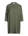 Daniele Fiesoli Collezione N_01 Woman Mini Dress Military Green Size L Viscose, Linen