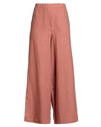 Daniele Fiesoli Collezione N_01 Woman Pants Brick Size M Linen In Multi