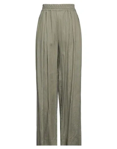 Daniele Fiesoli Collezione N_01 Woman Pants Military Green Size M Linen