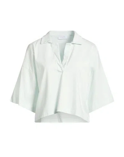 Daniele Fiesoli Collezione N_01 Woman Polo Shirt Sky Blue Size L Cotton