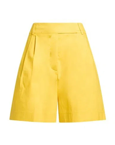 Daniele Fiesoli Collezione N_01 Woman Shorts & Bermuda Shorts Marigold Size L Cotton, Nylon, Elastan In Yellow