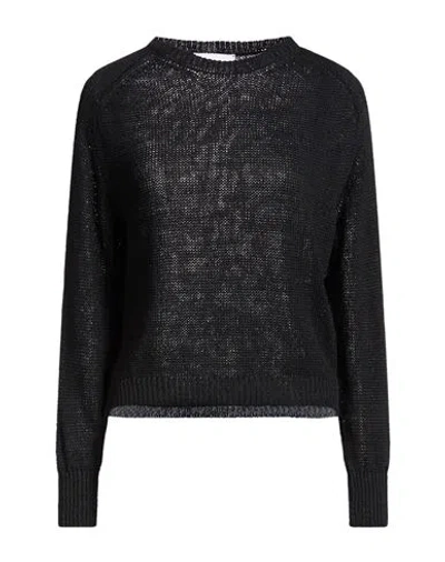 Daniele Fiesoli Collezione N_01 Woman Sweater Black Size Xs Linen In Multi