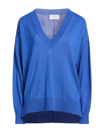 Daniele Fiesoli Collezione N_01 Woman Sweater Bright Blue Size L Merino Wool