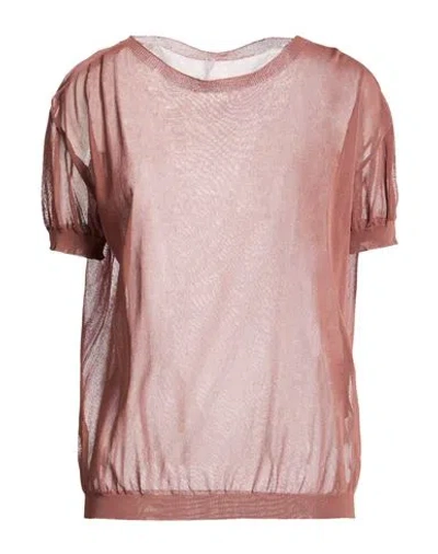 Daniele Fiesoli Collezione N_01 Woman Sweater Brown Size L Viscose, Polyamide