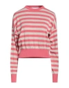 Daniele Fiesoli Collezione N_01 Woman Sweater Coral Size L Cotton In Red
