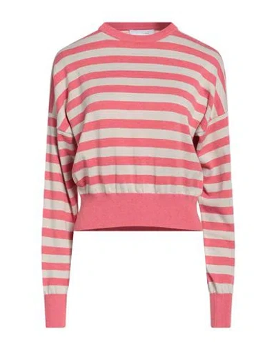 Daniele Fiesoli Collezione N_01 Woman Sweater Coral Size L Cotton In Red