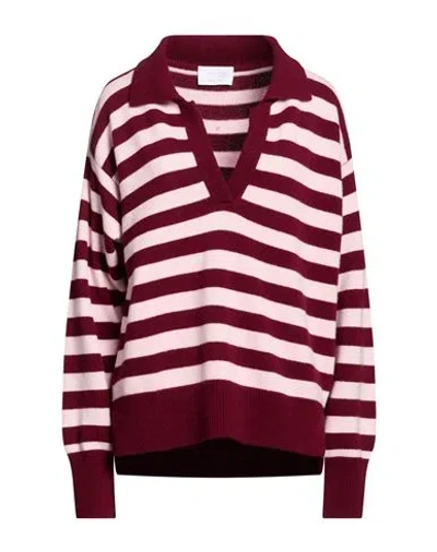 Daniele Fiesoli Collezione N_01 Woman Sweater Garnet Size M Merino Wool, Cashmere In Multi