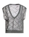 Daniele Fiesoli Collezione N_01 Woman Sweater Grey Size L Organic Cotton, Polyamide In Gray