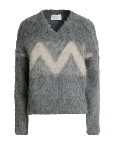 Daniele Fiesoli Collezione N_01 Woman Sweater Grey Size Xs Baby Alpaca Wool, Polyamide, Elastane In Gray