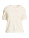 Daniele Fiesoli Collezione N_01 Woman Sweater Ivory Size S Cotton, Linen, Polyamide In White