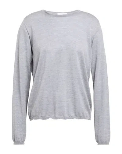 Daniele Fiesoli Collezione N_01 Woman Sweater Light Grey Size L Merino Wool, Silk