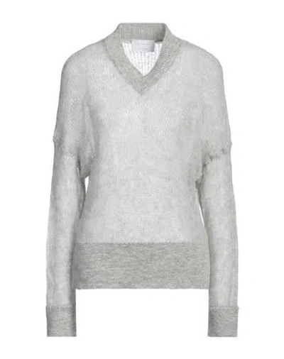 Daniele Fiesoli Collezione N_01 Woman Sweater Light Grey Size M Baby Alpaca Wool, Polyamide, Merino