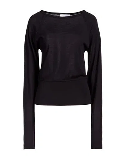 Daniele Fiesoli Collezione N_01 Woman Sweater Midnight Blue Size L Merino Wool In Black