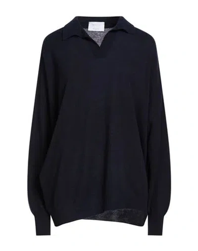 Daniele Fiesoli Collezione N_01 Woman Sweater Midnight Blue Size L Merino Wool, Cashmere